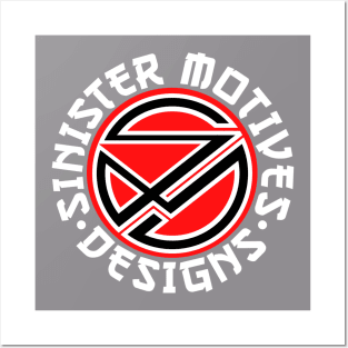 SinisterMotivesDesigns logo japan white Posters and Art